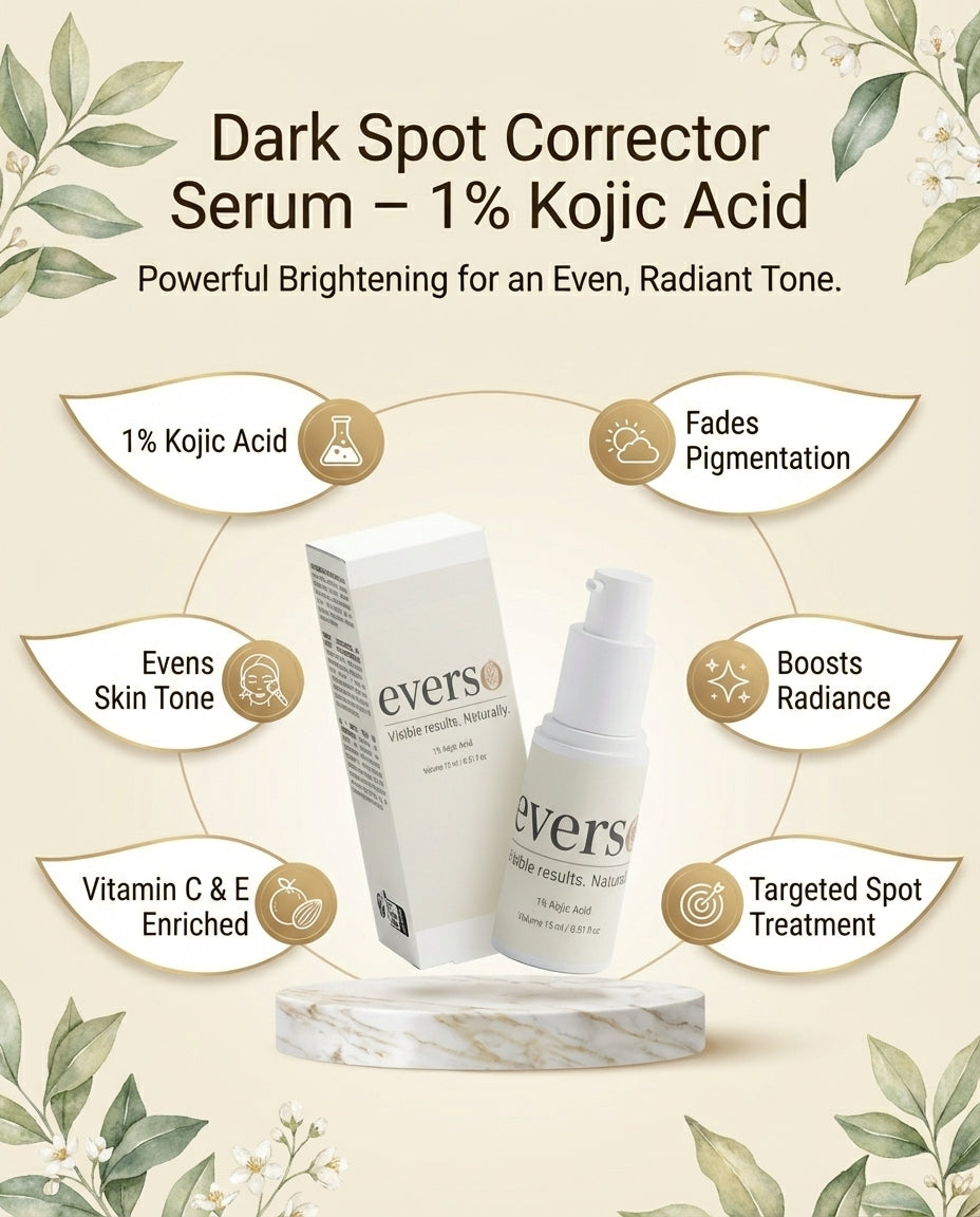 Dark Spot Corrector Serum – 1% Kojic Acid Brightening Formula