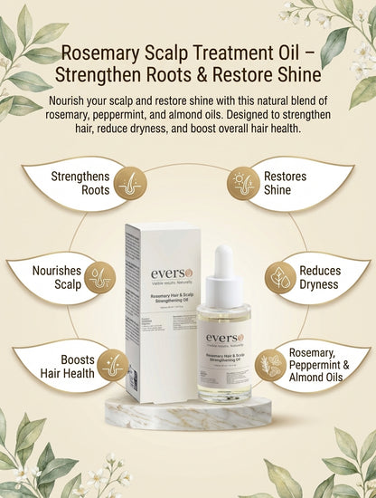 Rosemary Scalp Treatment Oil – Strengthen Roots &amp; Restore Shine
