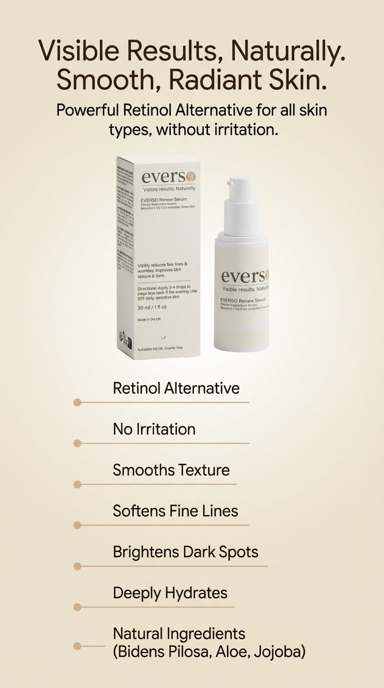 Retinol Alternative Face Moisturiser– Smooth, Radiant-Looking Skin Without Irritation | With Bidens Pilosa, Aloe Juice, Jojoba Oil, &amp; Rose Myrtle Extract